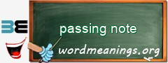 WordMeaning blackboard for passing note